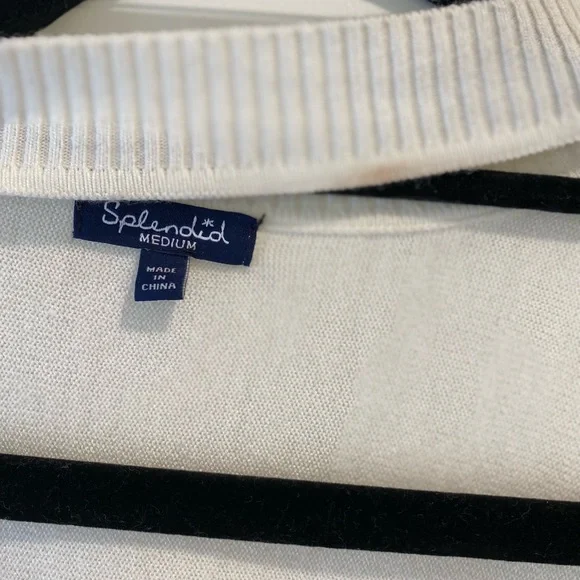 Women’s Splendid White long Sleeved Top, Sized Medium - Picture 7 of 7